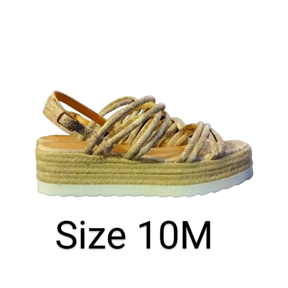 Cato Snakeskin Esparillo Platform Sandal size 10 NWOT - Picture 1 of 3